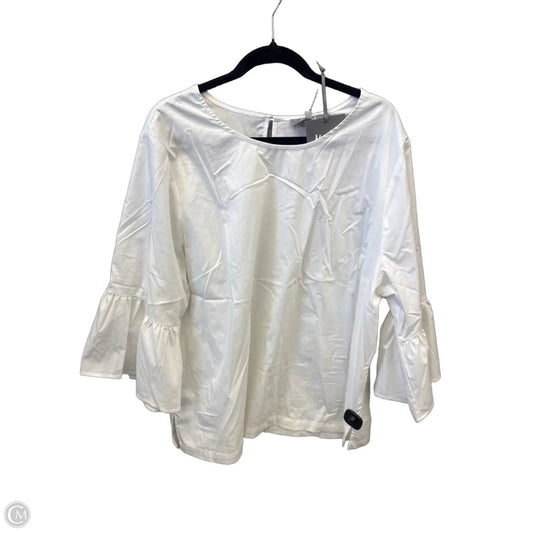 Top 3/4 Sleeve By Marled In White, Size: 3x