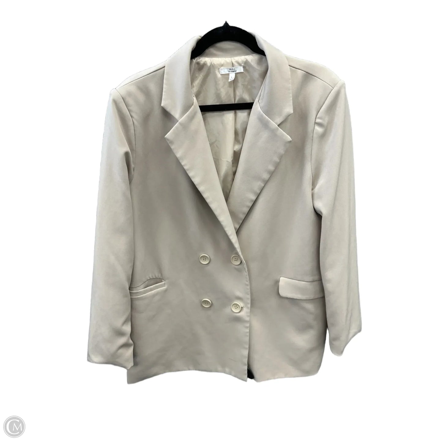Blazer By Clothes Mentor In Tan, Size: L
