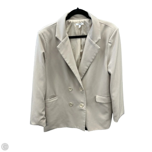 Blazer By Clothes Mentor In Tan, Size: L