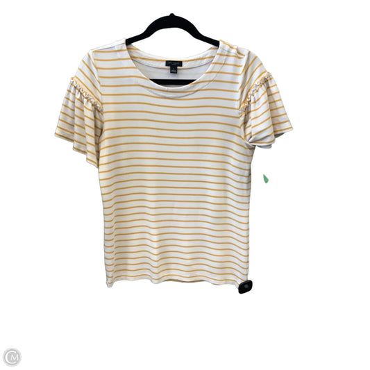 Top Short Sleeve By Ann Taylor In Striped Pattern, Size: S