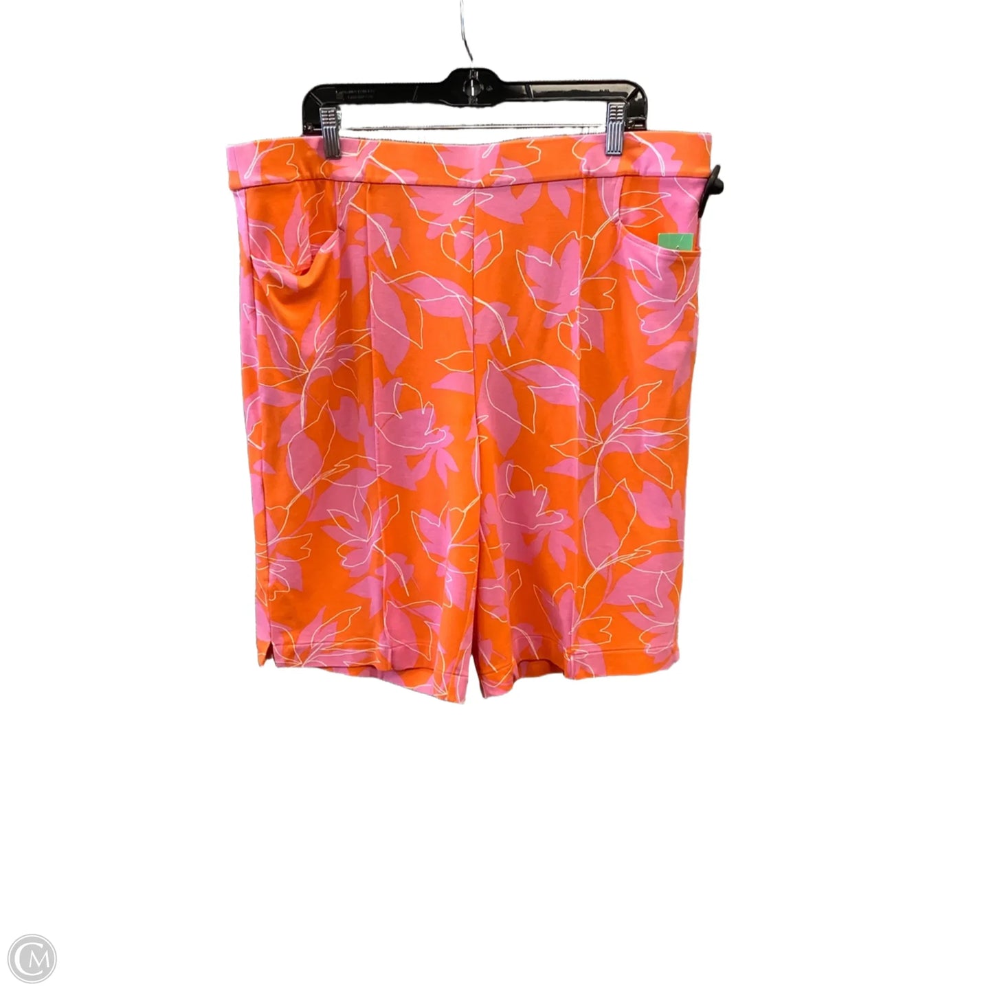 Shorts By Isaac Mizrahi Live Qvc In Orange & Pink, Size: 18