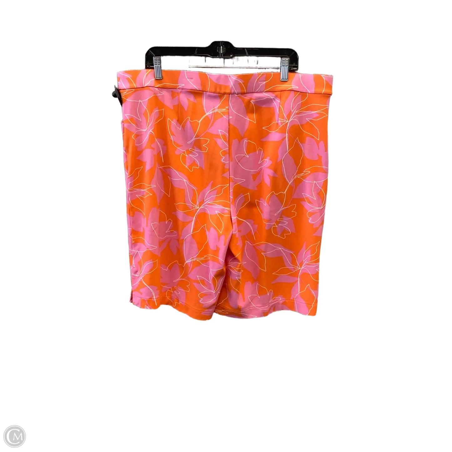 Shorts By Isaac Mizrahi Live Qvc In Orange & Pink, Size: 18