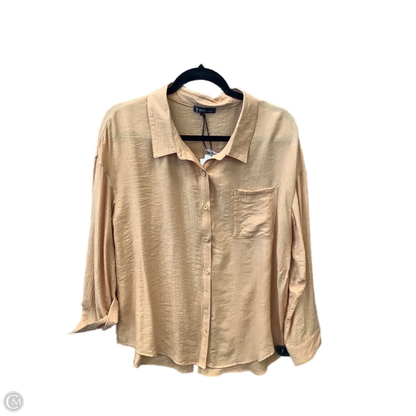 Top Long Sleeve By Clothes Mentor In Orange, Size: M