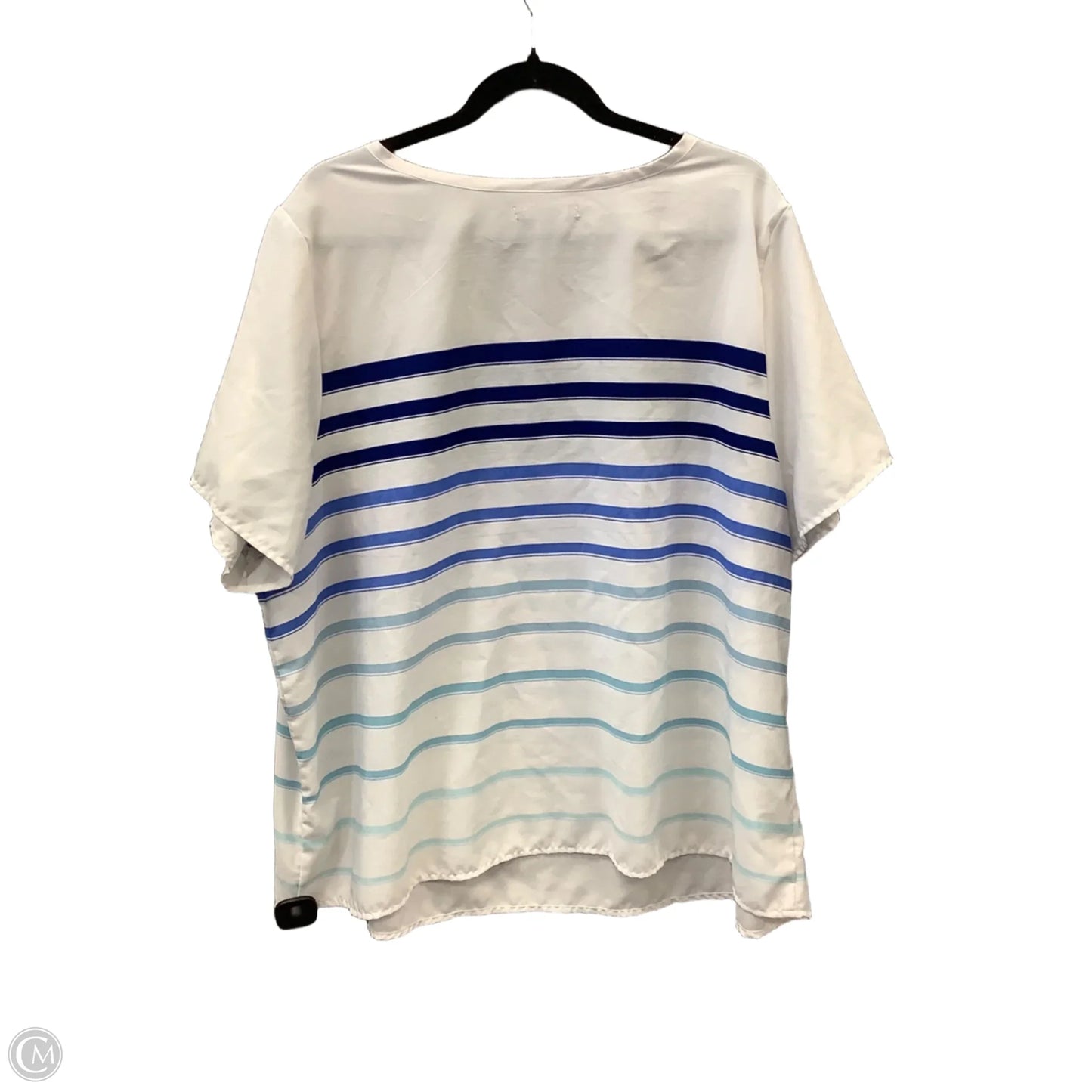 Top Short Sleeve By Jessica London In Striped Pattern, Size: Xxl