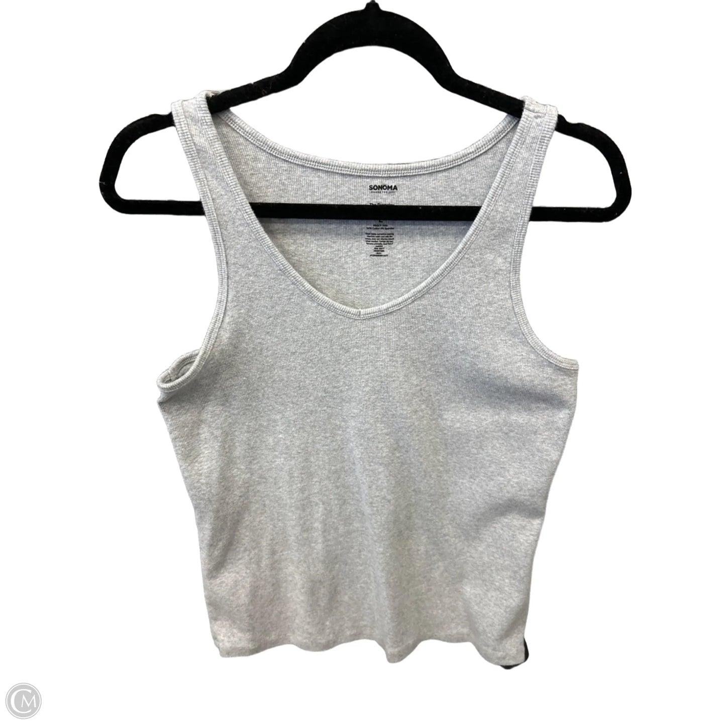 Top Sleeveless Basic By Sonoma In Grey, Size: L