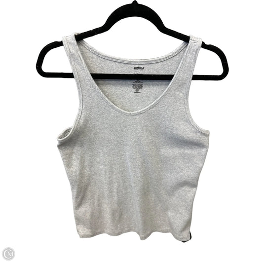 Top Sleeveless Basic By Sonoma In Grey, Size: L