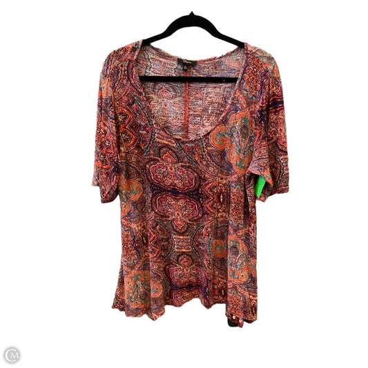Top Short Sleeve By Cupio In Orange, Size: Xl