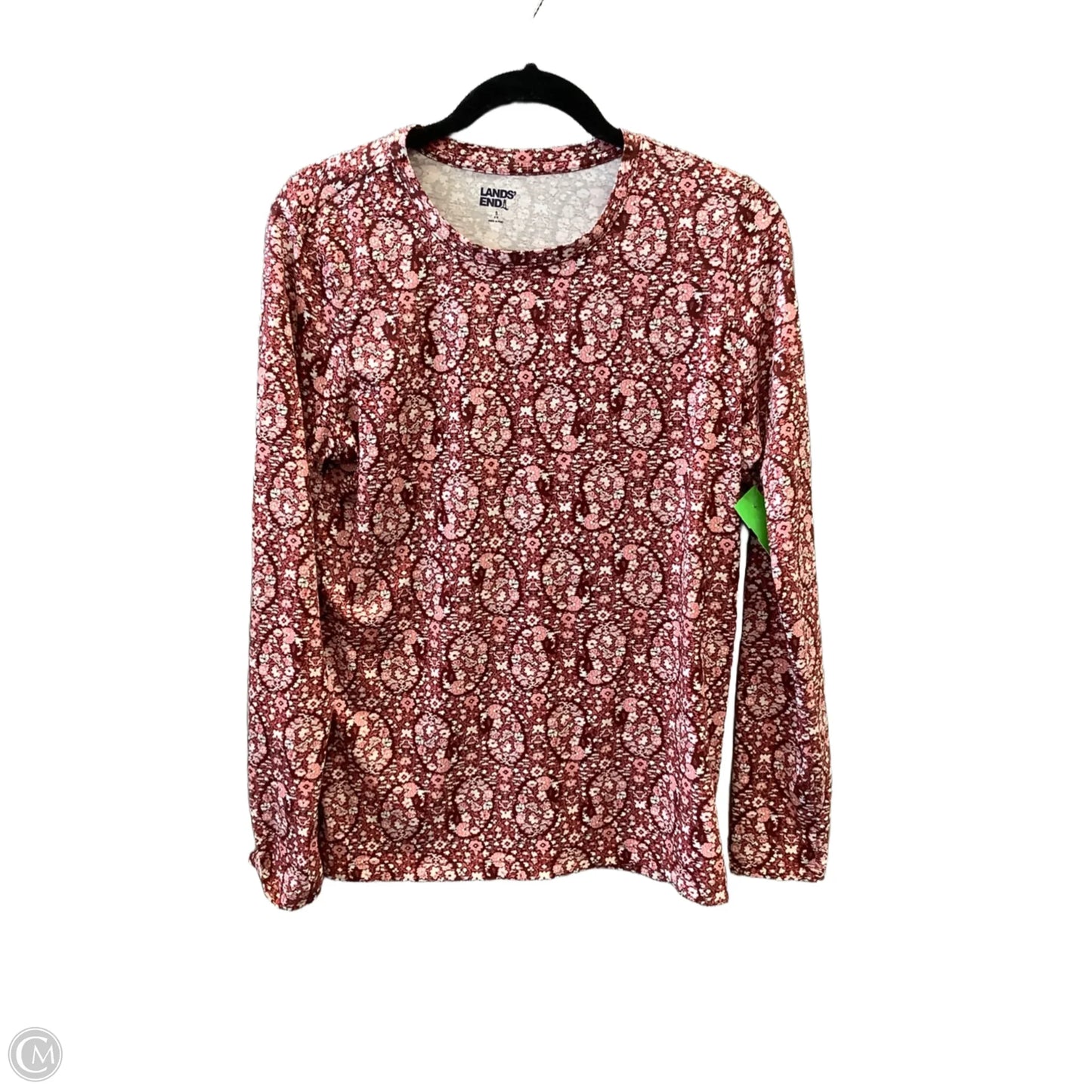 Top Long Sleeve By Lands End In Floral Print, Size: S
