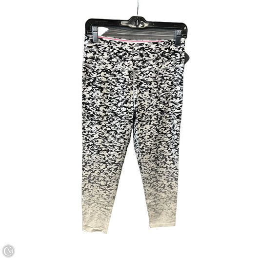 Athletic Leggings By Calvin Klein In Black & White, Size: L