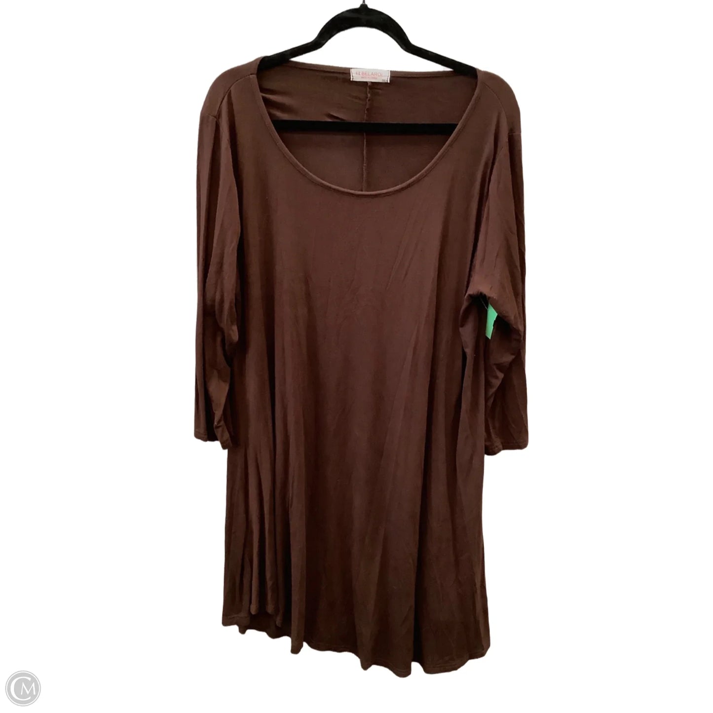 Dress Casual Midi By Clothes Mentor In Brown, Size: 3x