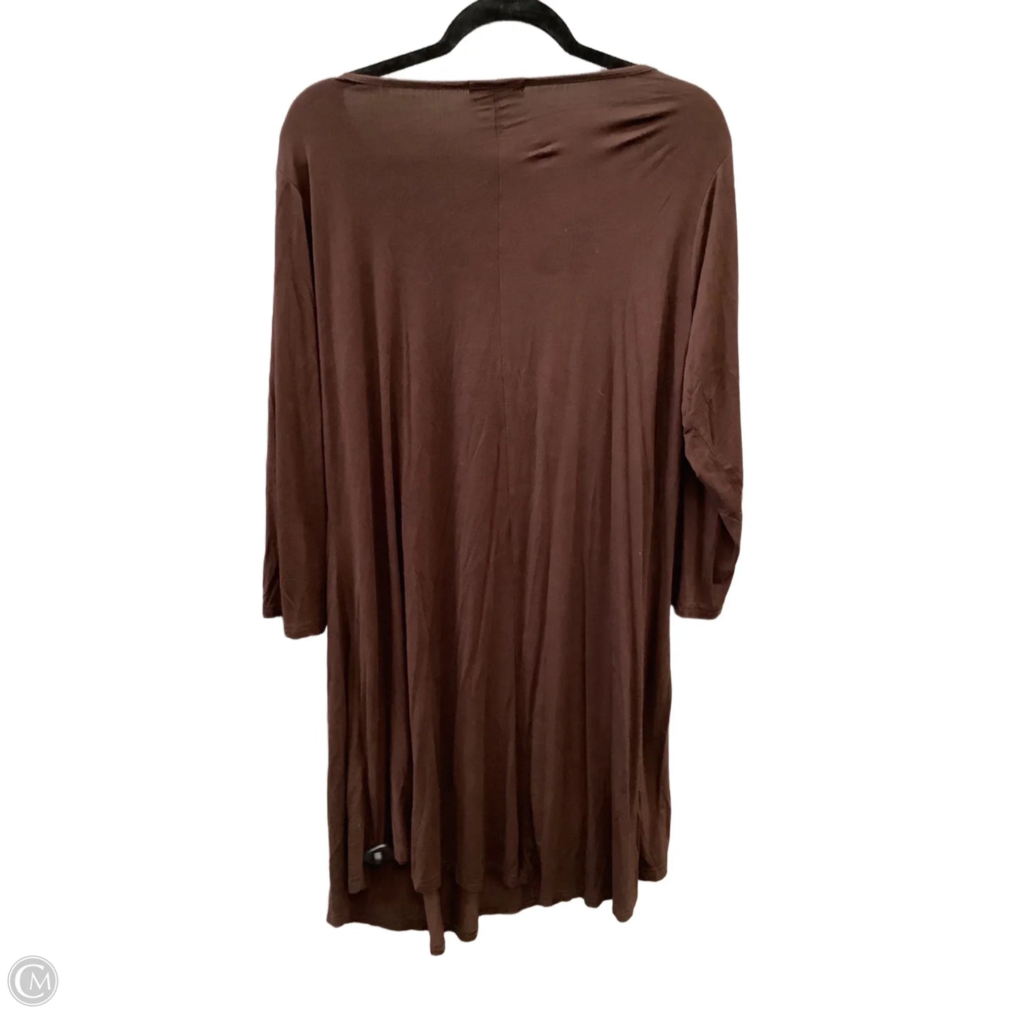 Dress Casual Midi By Clothes Mentor In Brown, Size: 3x