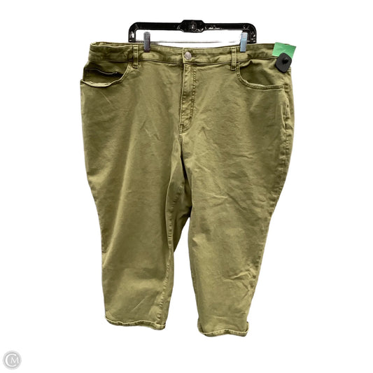 Jeans Cropped By Lane Bryant In Green, Size: 22