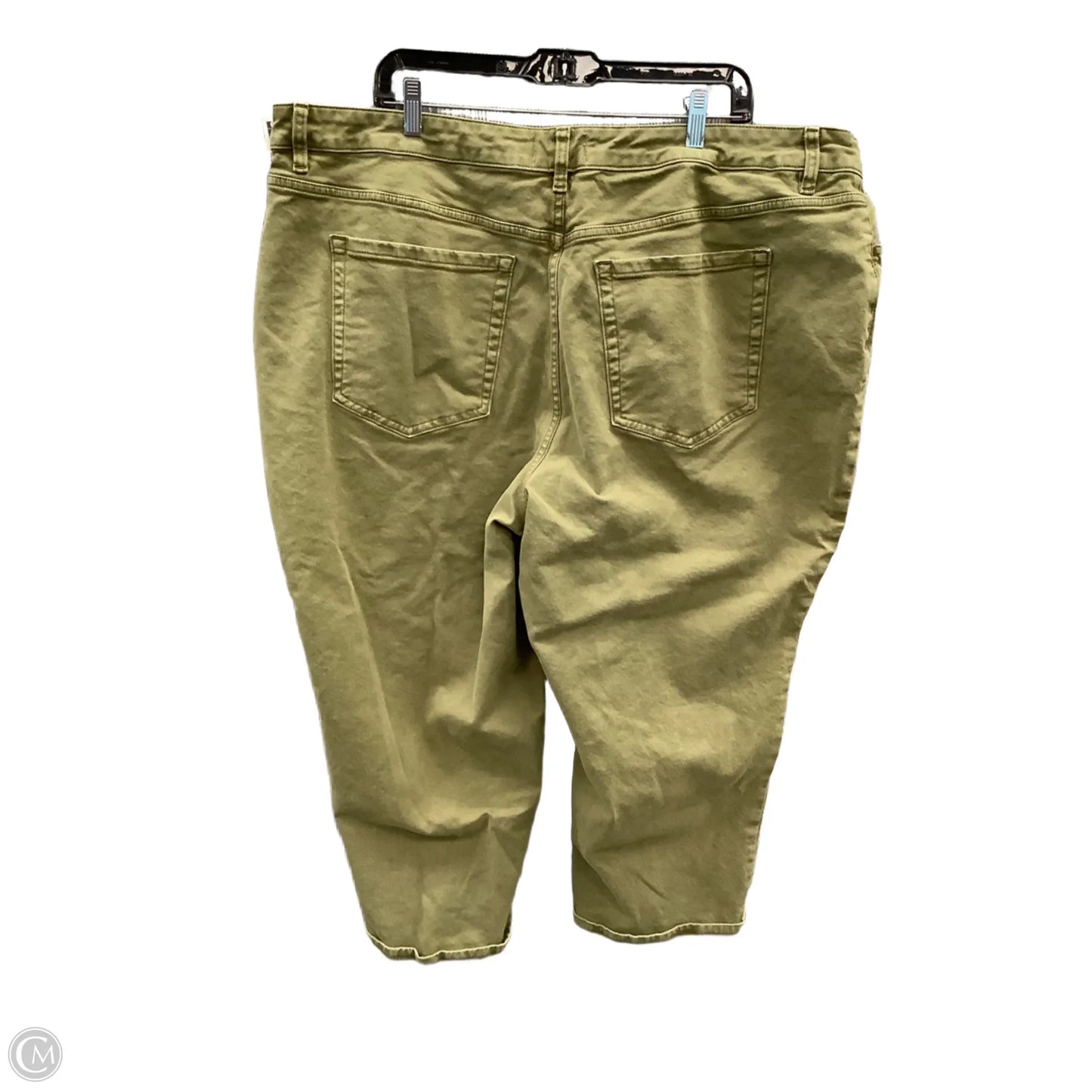 Jeans Cropped By Lane Bryant In Green, Size: 22