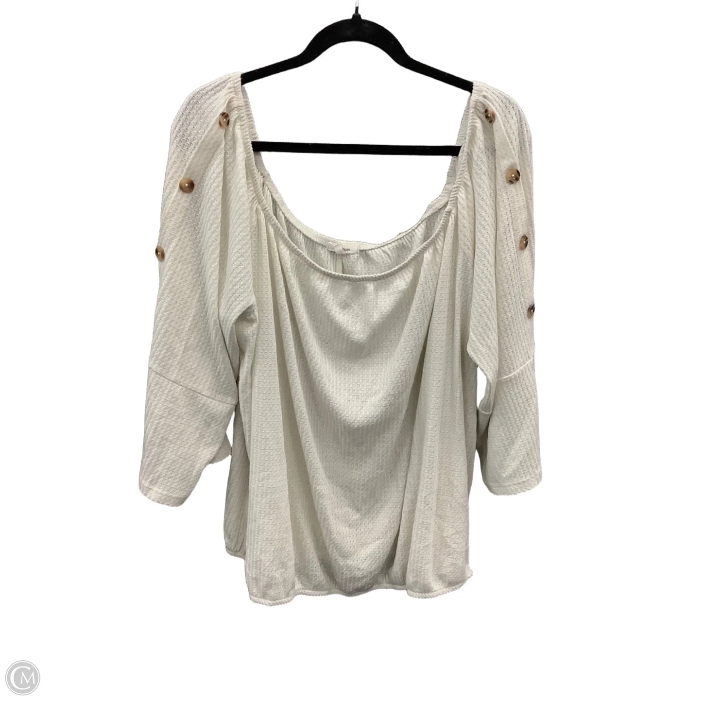 Top Long Sleeve By Maurices In White, Size: 3x