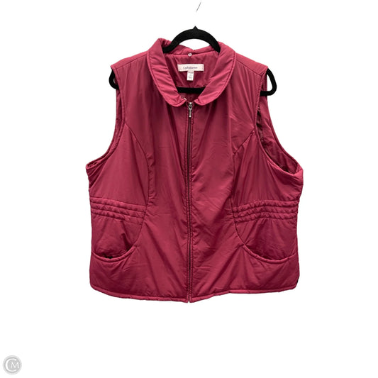 Vest Puffer & Quilted By Croft And Barrow In Maroon, Size: 2x