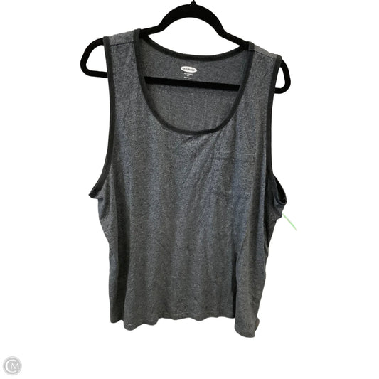 Top Sleeveless By Old Navy In Grey, Size: Xxl