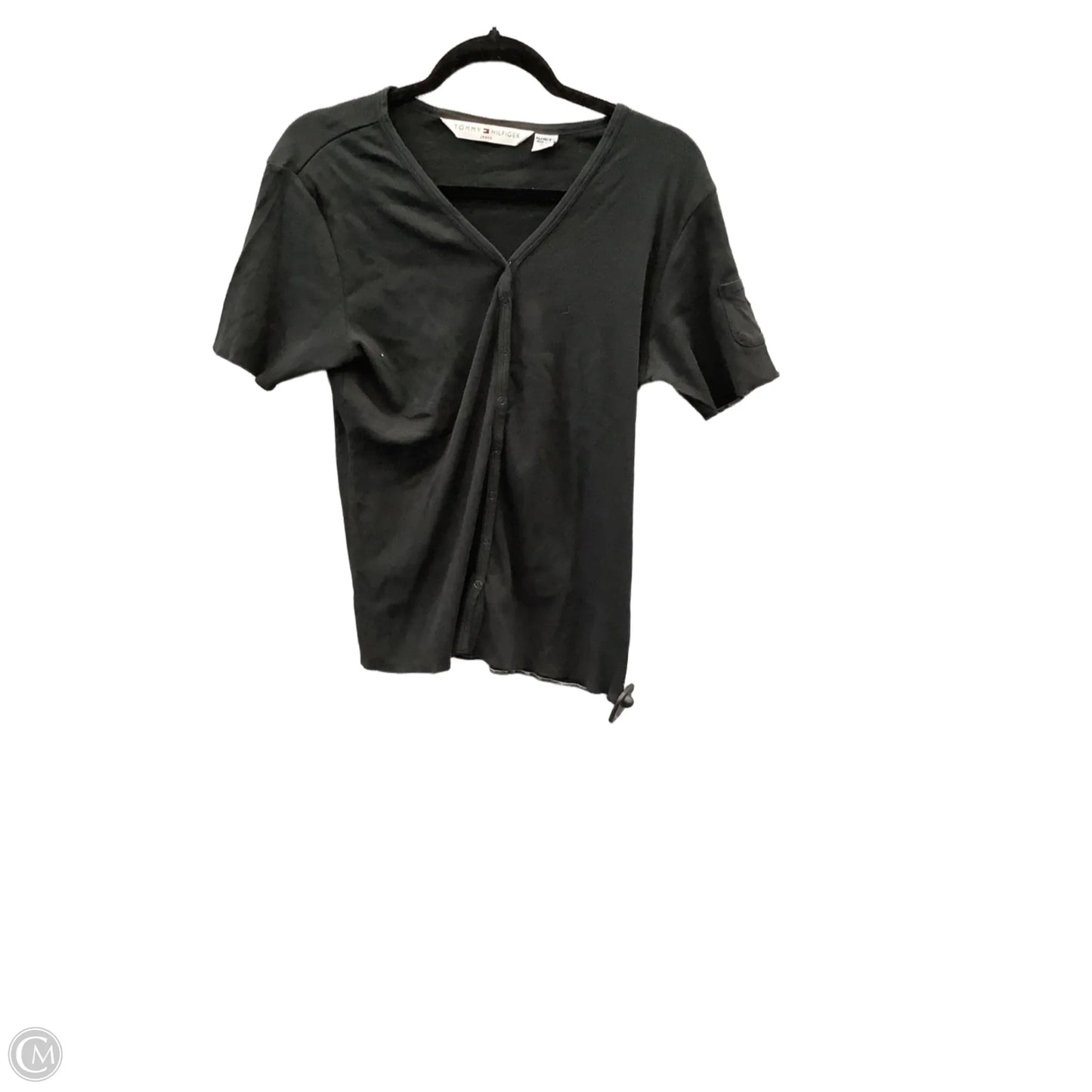 Top Short Sleeve By Tommy Hilfiger In Black, Size: Xl
