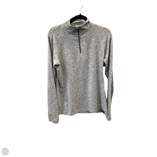 Athletic Sweatshirt Collar By Asics In Grey, Size: L