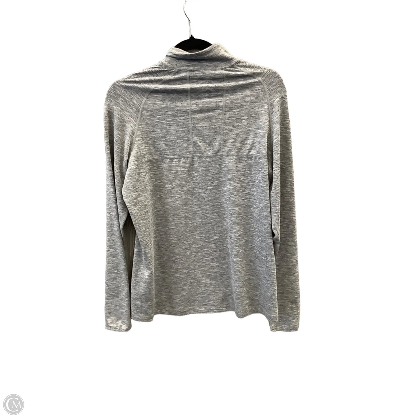 Athletic Sweatshirt Collar By Asics In Grey, Size: L