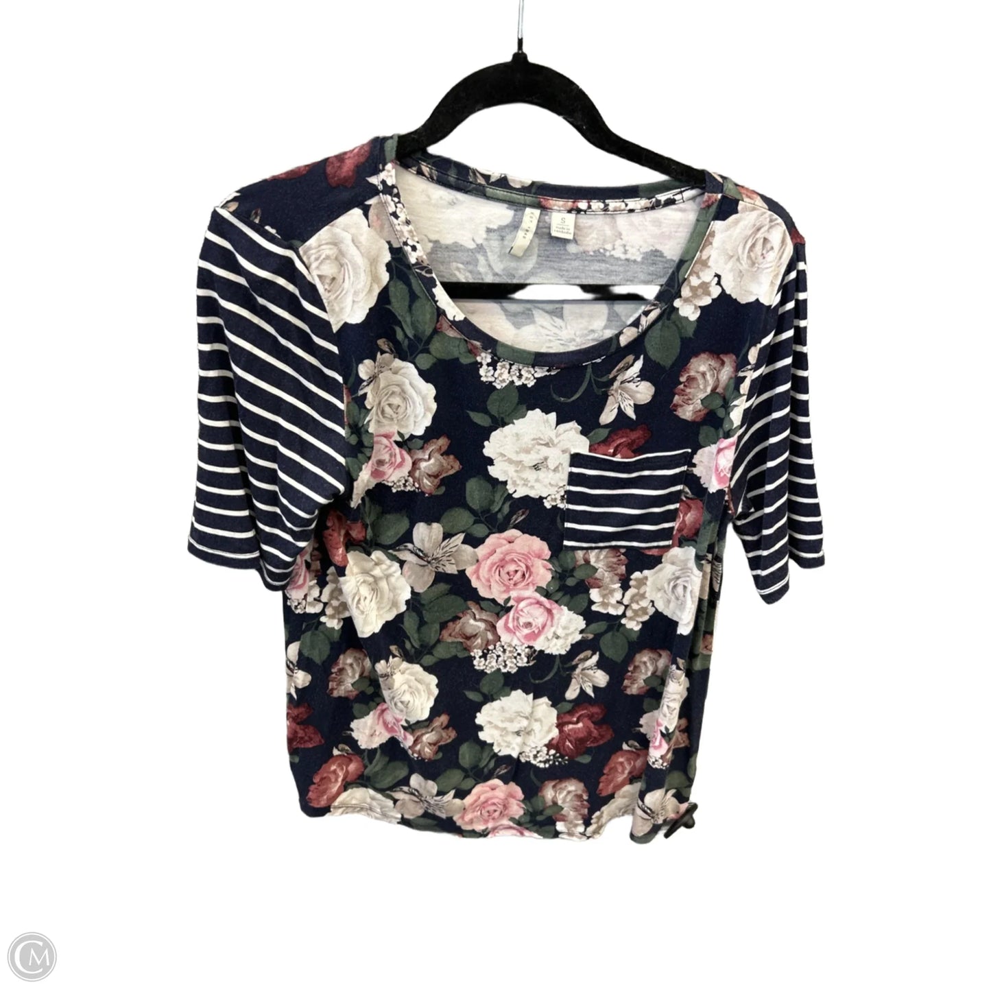 Top Short Sleeve By Cato In Floral Print, Size: S