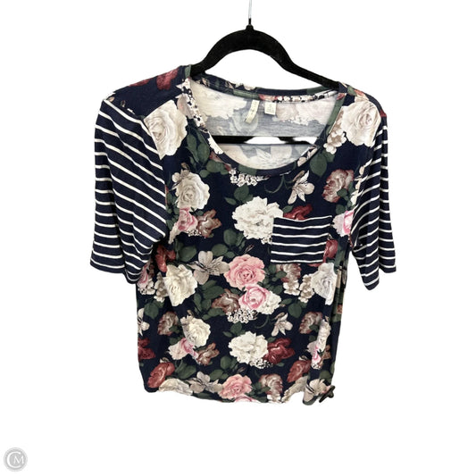 Top Short Sleeve By Cato In Floral Print, Size: S