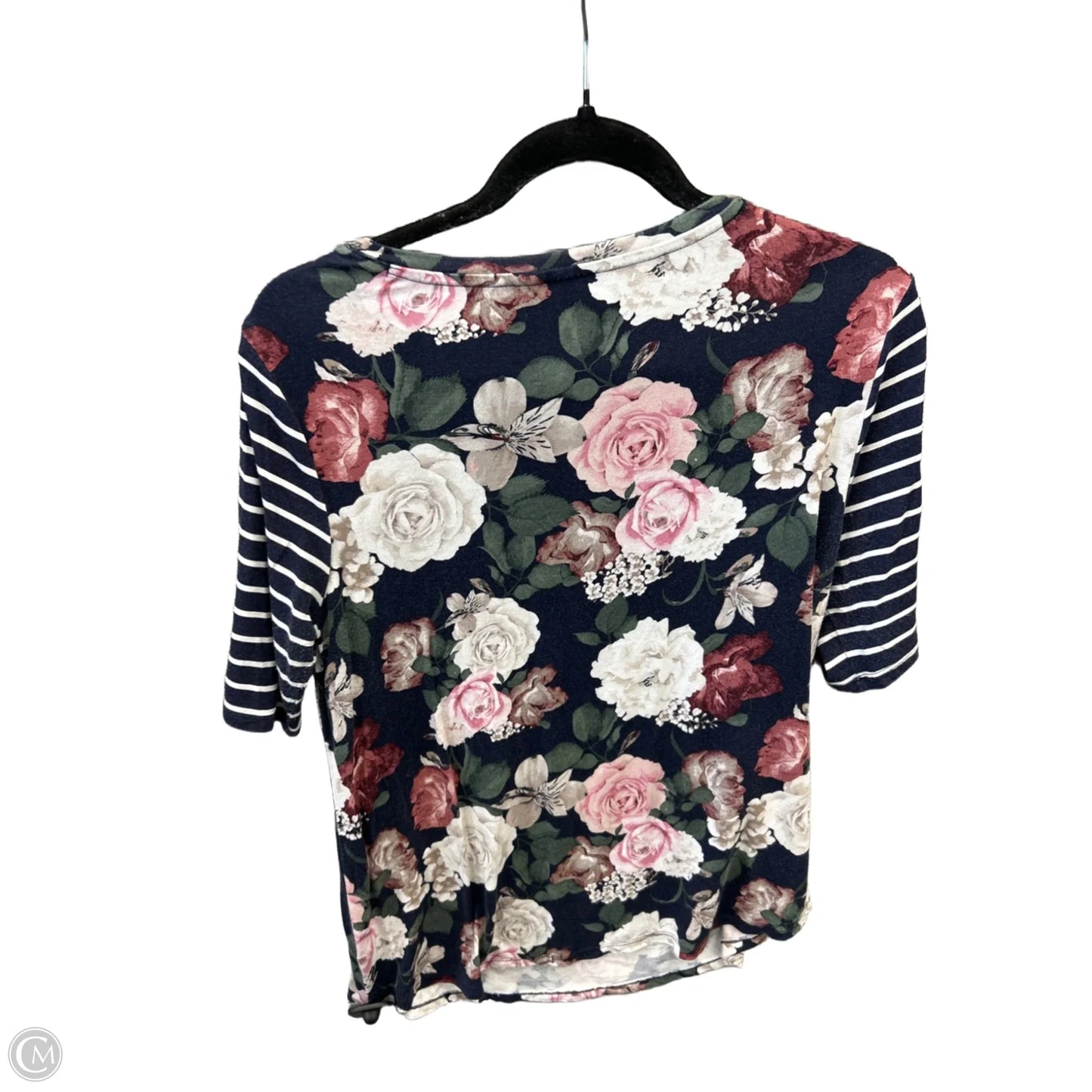 Top Short Sleeve By Cato In Floral Print, Size: S