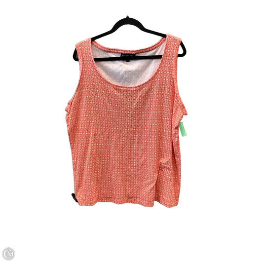 Top Sleeveless By Jones New York In Orange, Size: 2x
