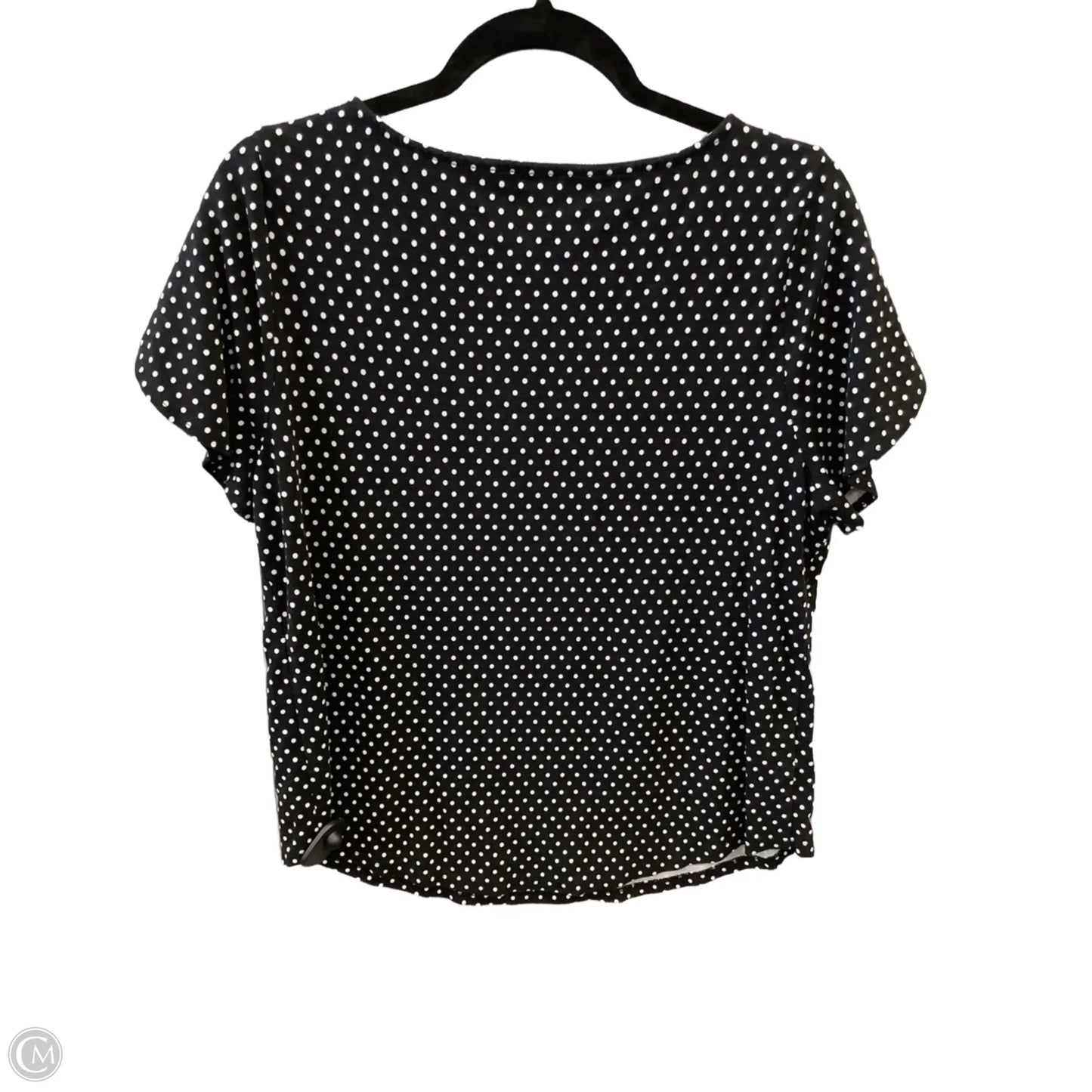 Top Short Sleeve By Ann Taylor In Polkadot Pattern, Size: Xl