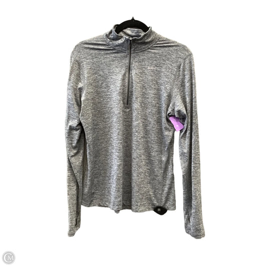Athletic Sweatshirt Collar By Nike In Grey, Size: M