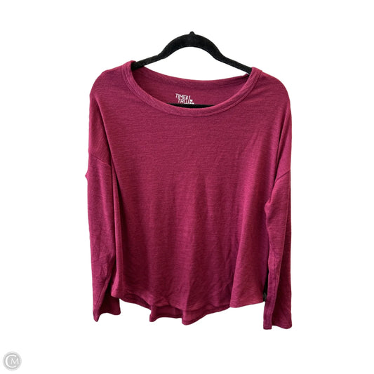 Top Long Sleeve By Time And Tru In Purple, Size: M