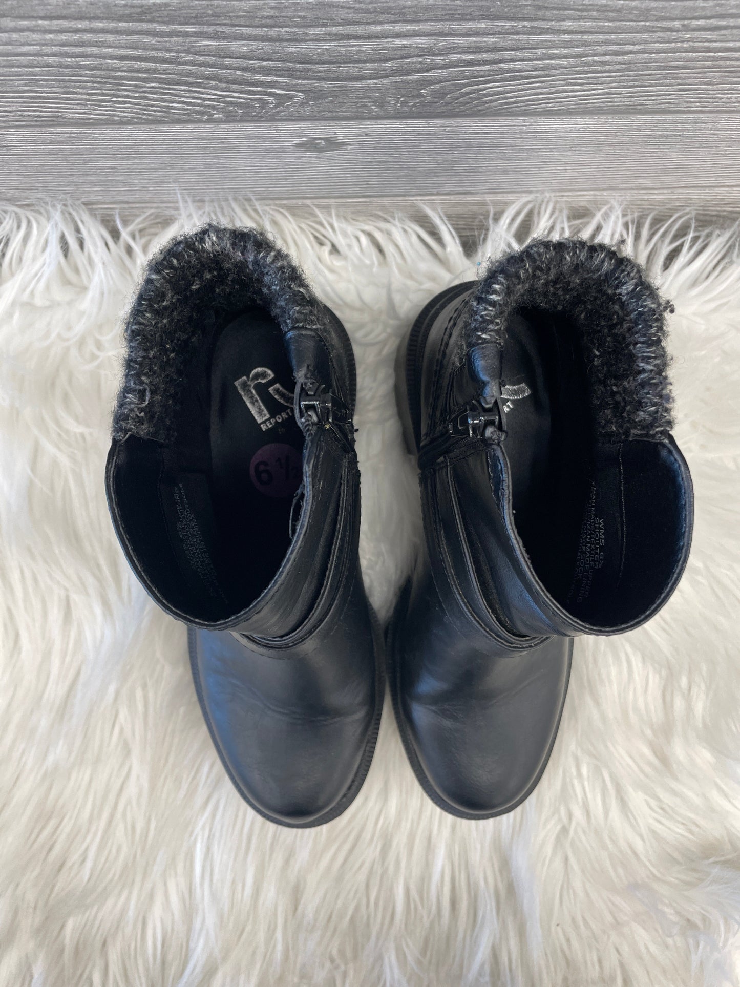 Boots Combat By Report In Black, Size: 6.5