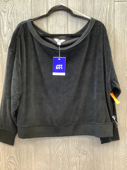 Top Long Sleeve By Joy Lab In Black, Size: L