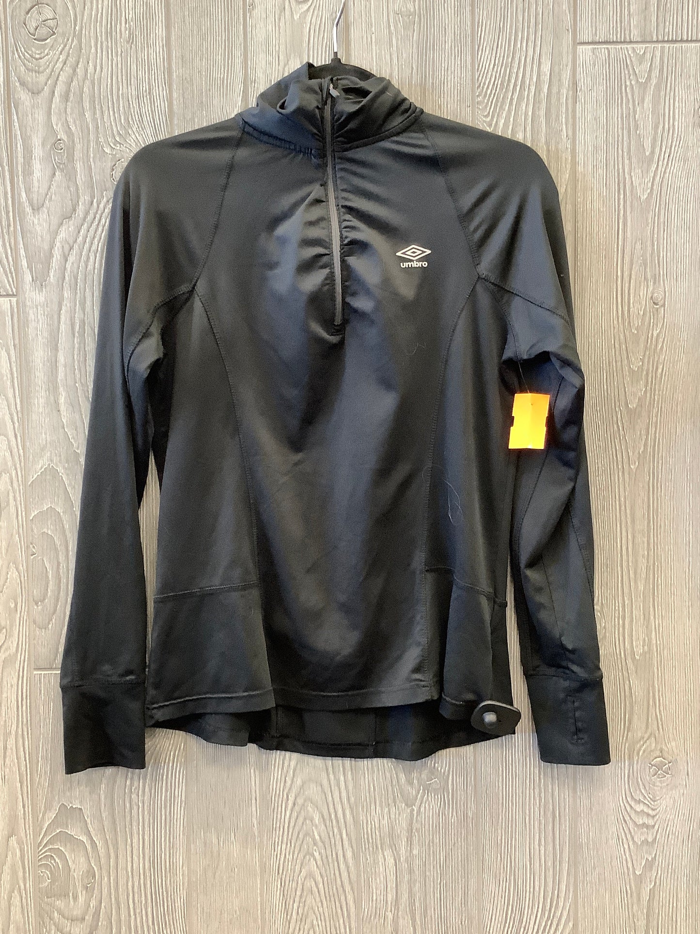 Athletic Top Long Sleeve Collar By Umbro In Black, Size: M