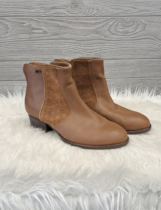 Boots Ankle Flats By Emu In Brown, Size: 10