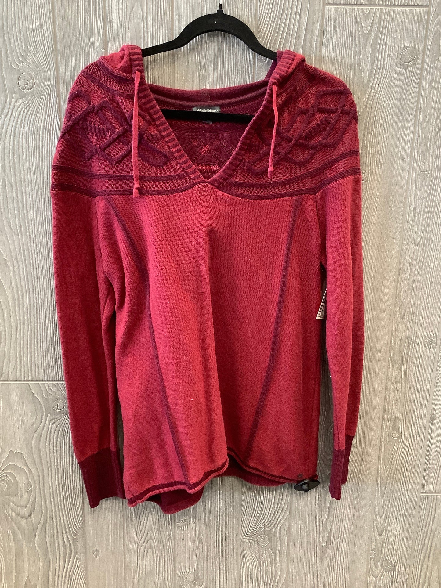 Sweater By Eddie Bauer In Red, Size: L