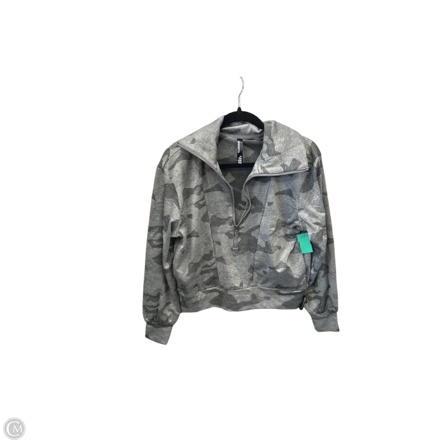 Athletic Jacket By Mondetta In Grey, Size: S