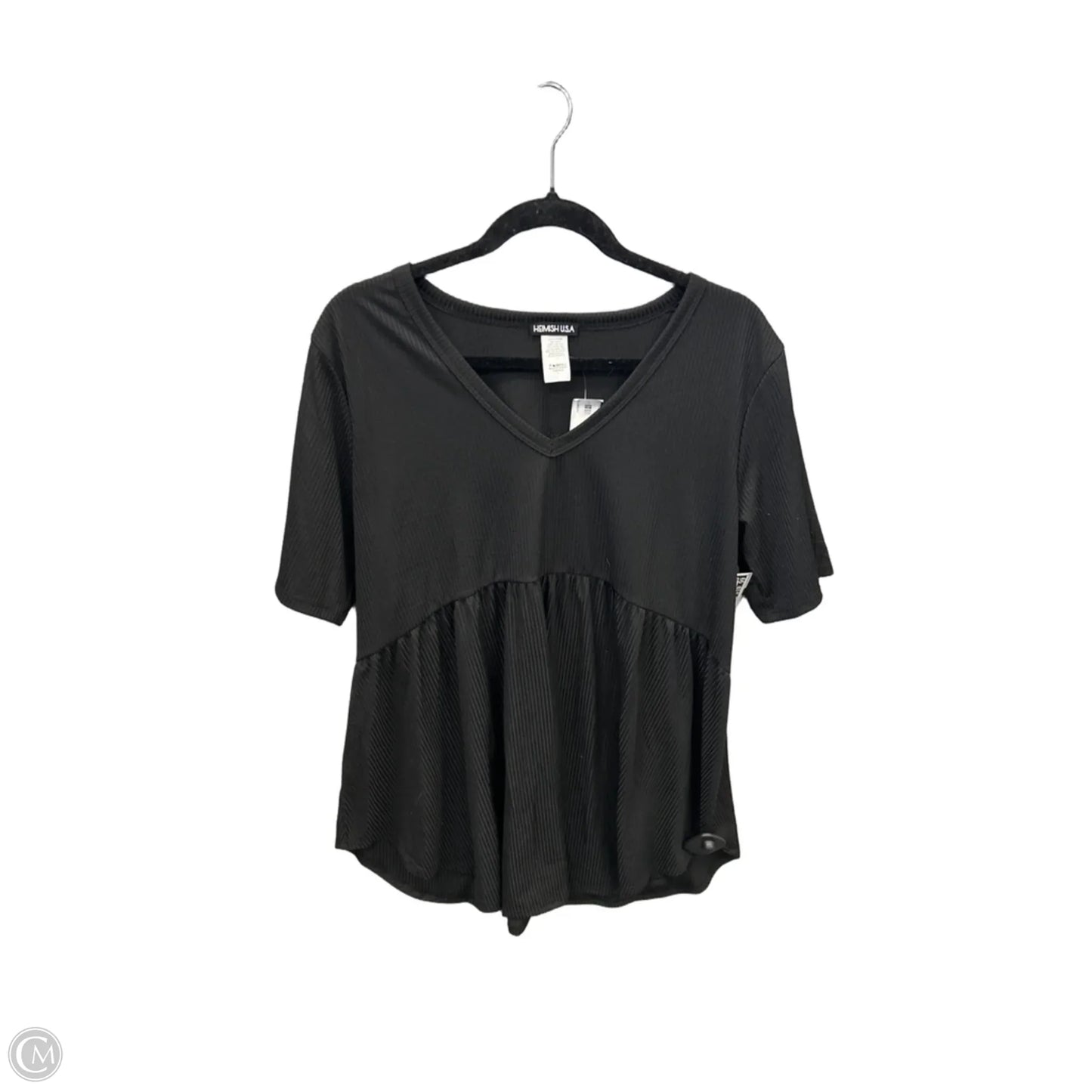 Top Short Sleeve By Heimish Usa In Black, Size: L