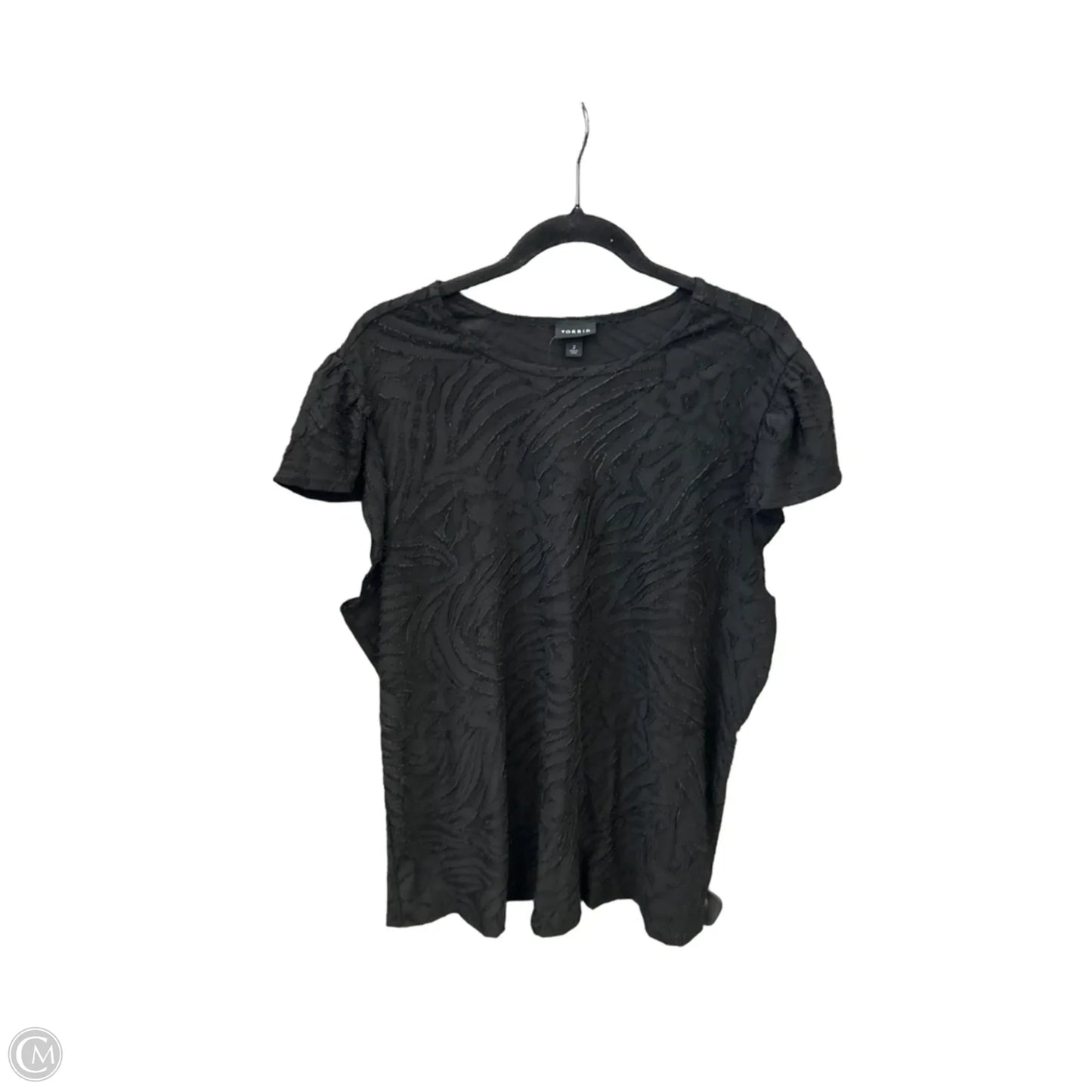 Top Short Sleeve By Torrid In Black, Size: 2x