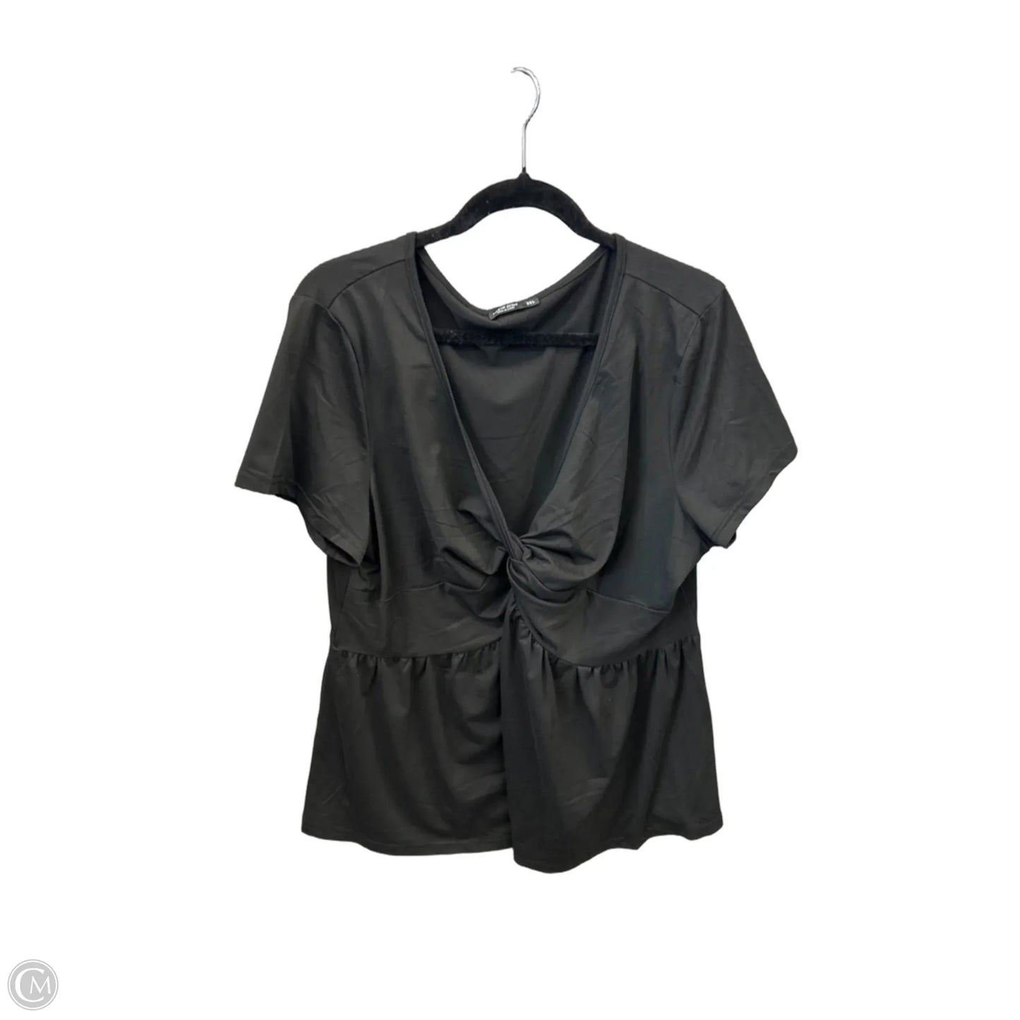 Top Short Sleeve By Shein In Black, Size: 3x