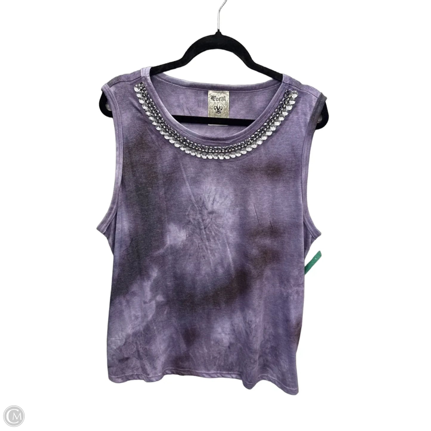 Top Sleeveless By Vocal In Purple, Size: 3x