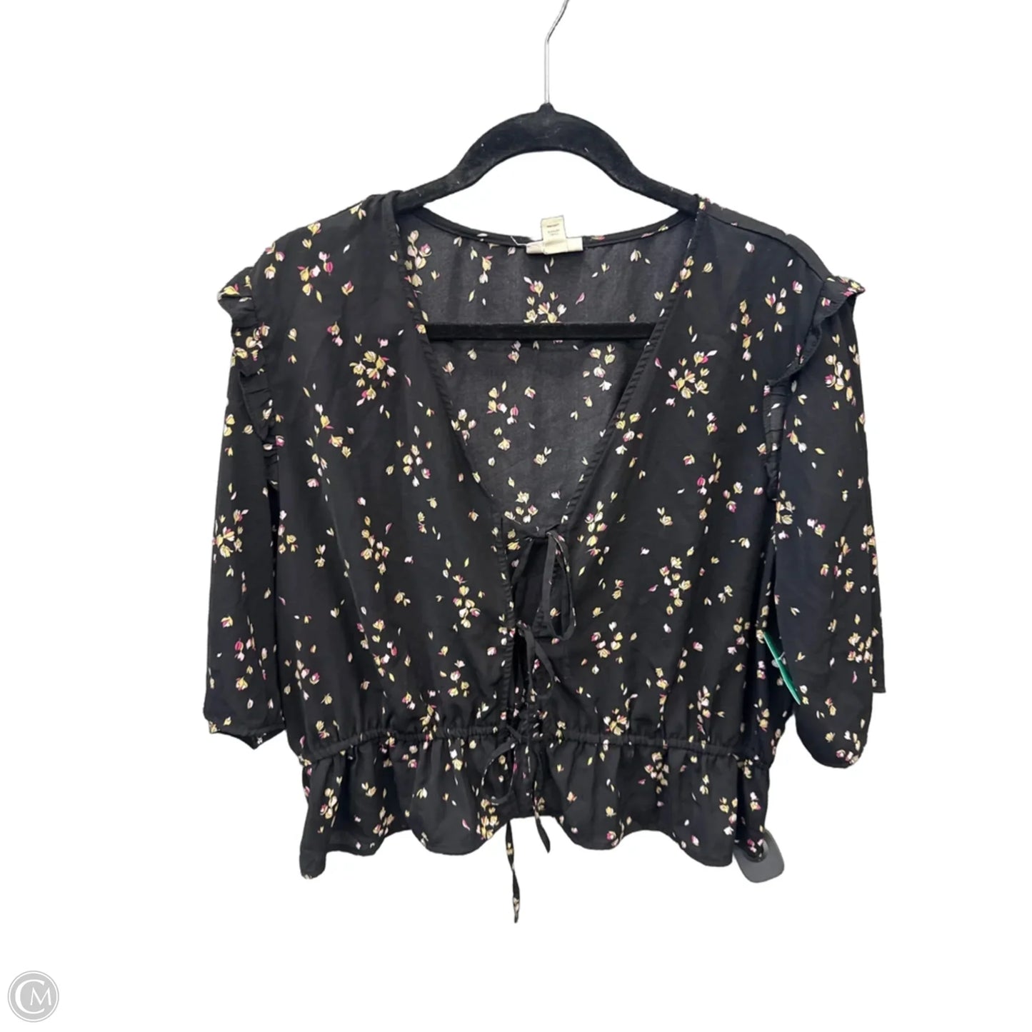 Top Short Sleeve By Ana In Black, Size: Xl