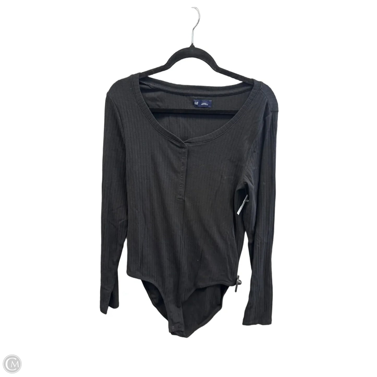 Top Long Sleeve By Gap In Black, Size: L