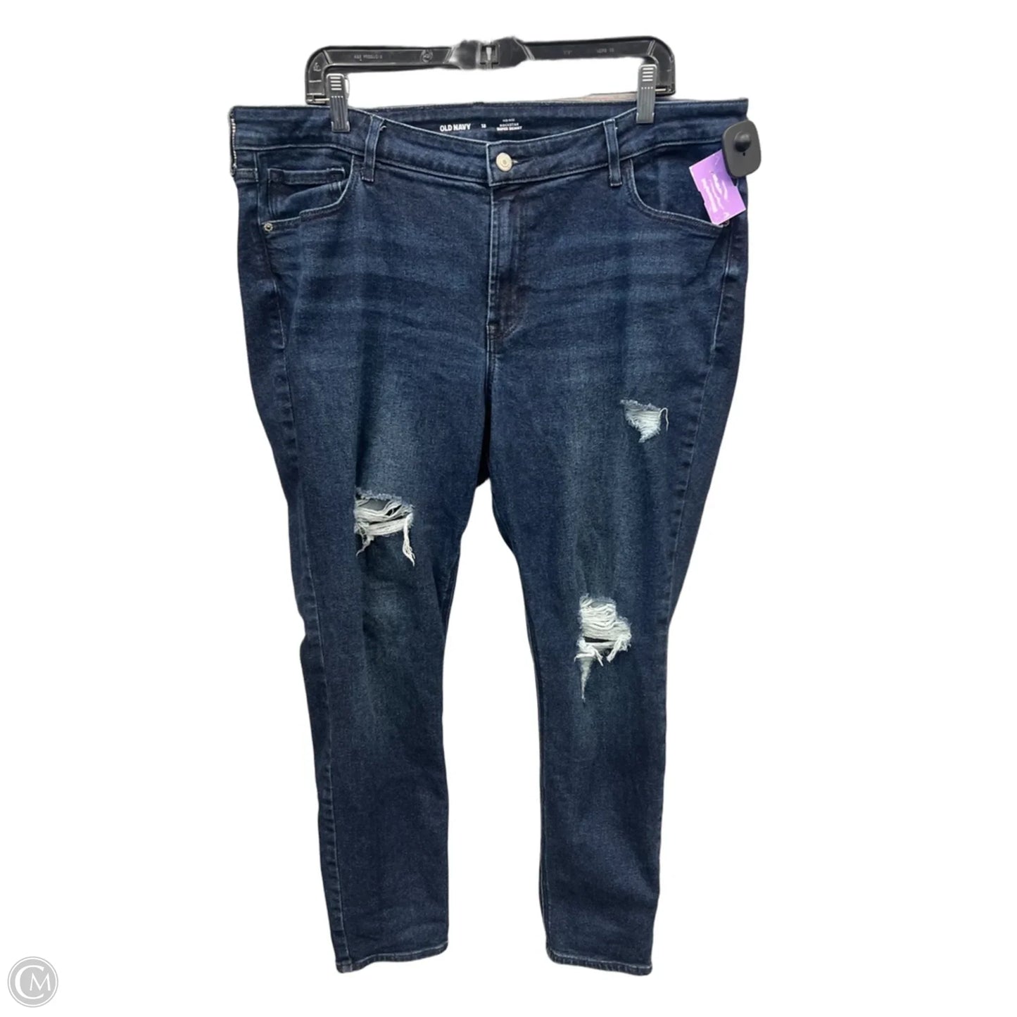 Jeans Skinny By Old Navy In Blue Denim, Size: 18