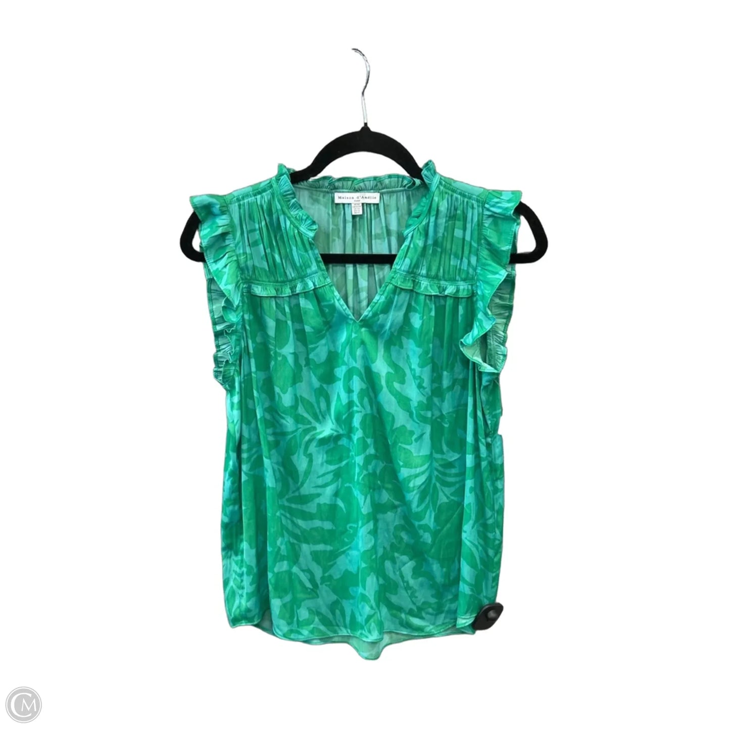 Top Sleeveless By Maison Damelie In Green, Size: Xs