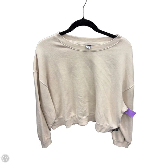 Sweatshirt Crewneck By Old Navy In Cream, Size: Xl