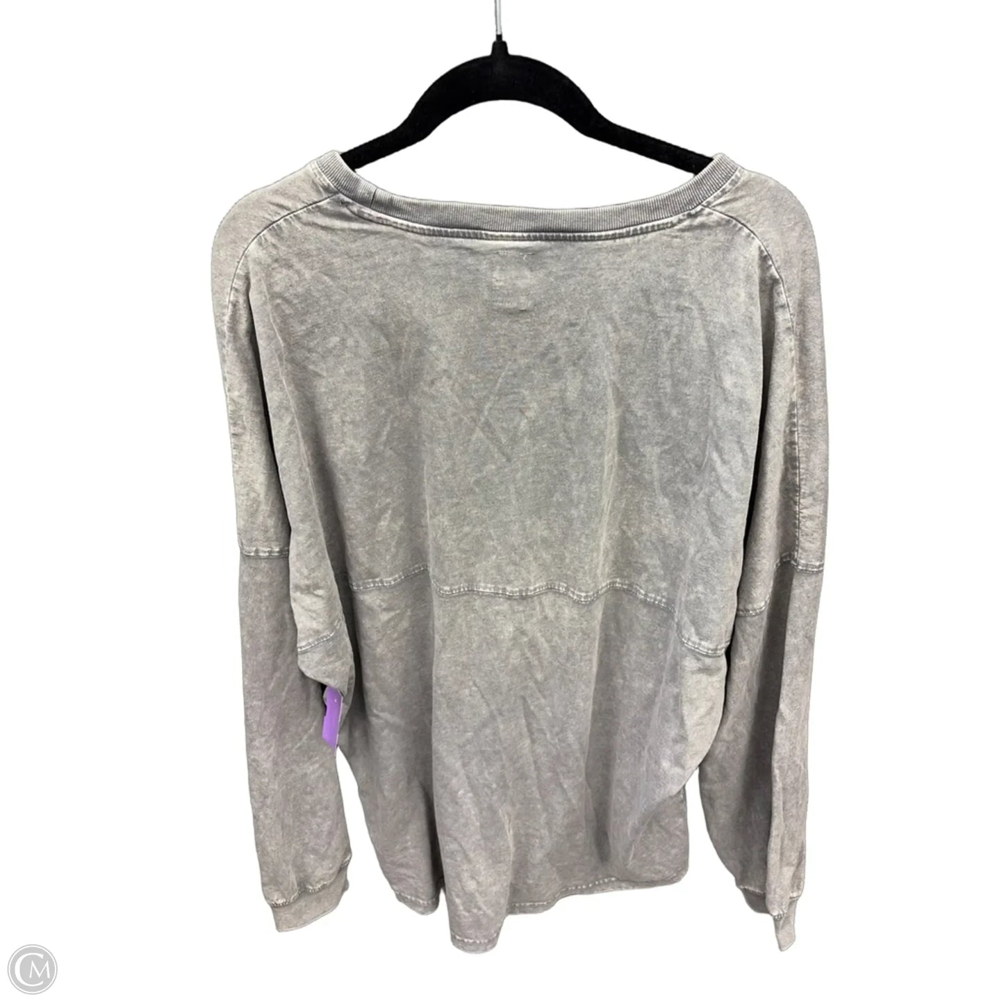 Top Long Sleeve By Clothes Mentor In Grey, Size: Xxl