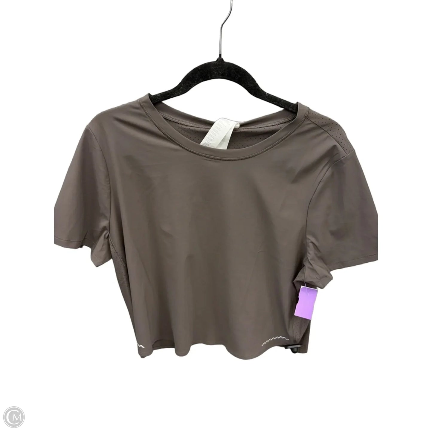 Athletic Top Short Sleeve By Fabletics In Brown, Size: Xl