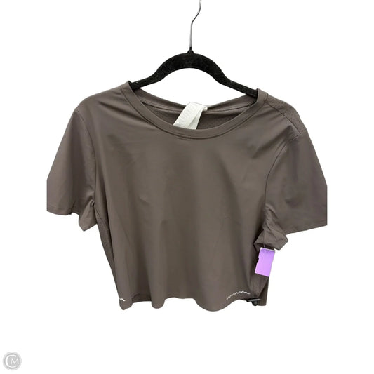 Athletic Top Short Sleeve By Fabletics In Brown, Size: Xl