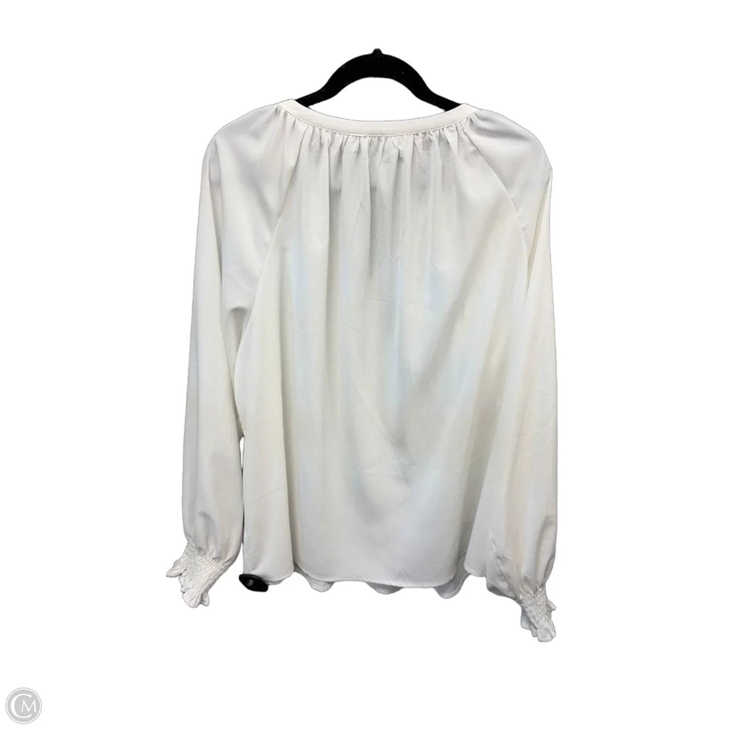 Top Long Sleeve By Zeagoo In White, Size: Xxl