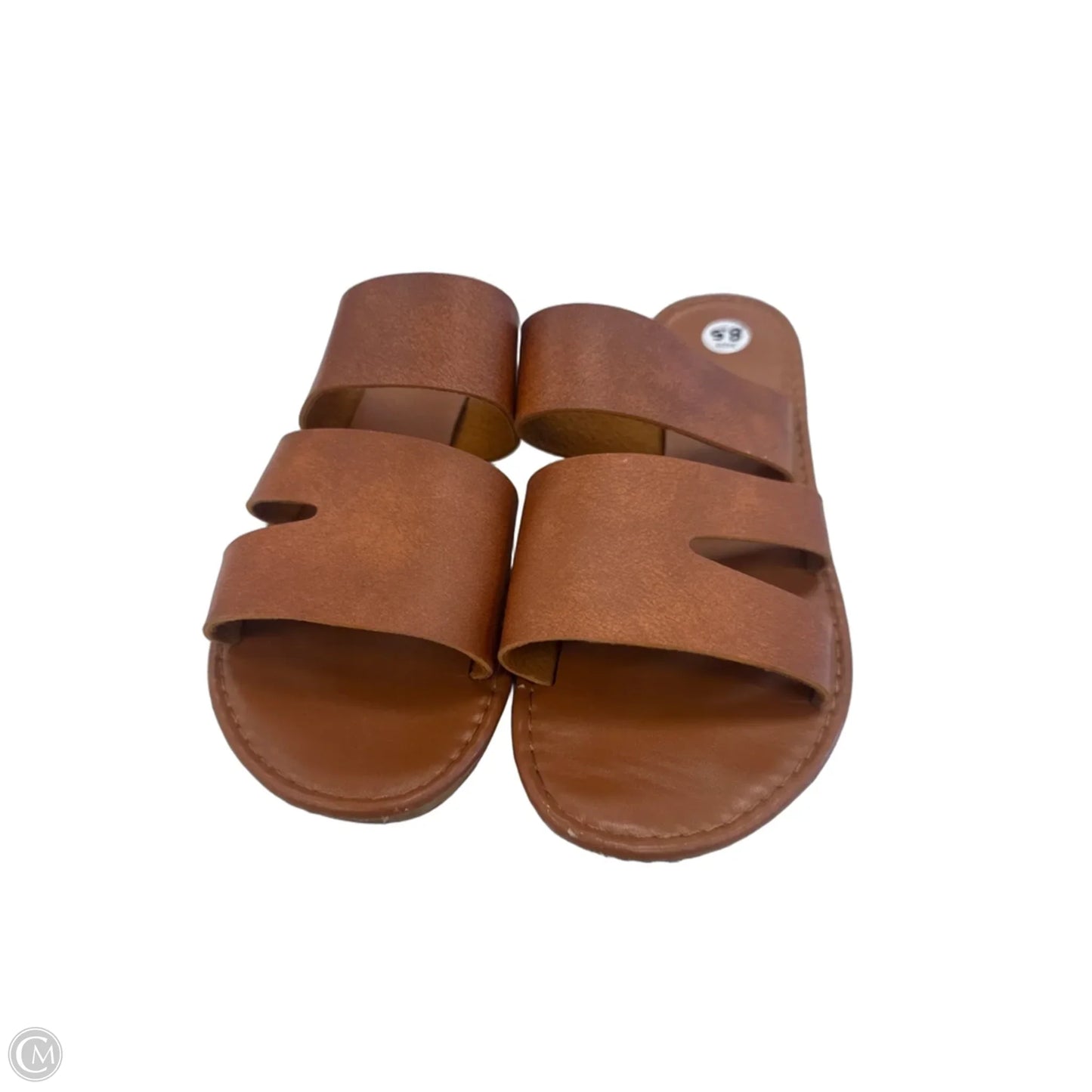 Sandals Flats By Clothes Mentor In Brown, Size: 8.5